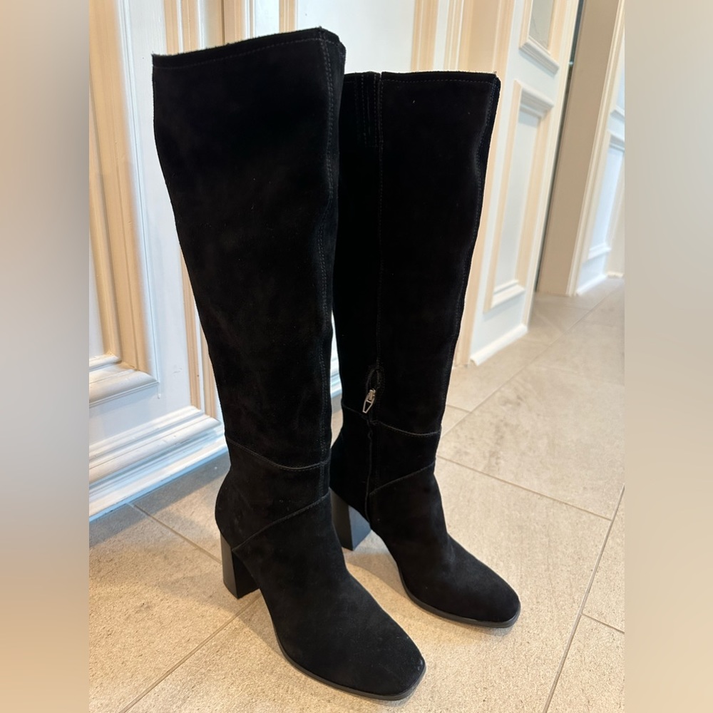 Dolce Vida Blk Suede Boots- Tall